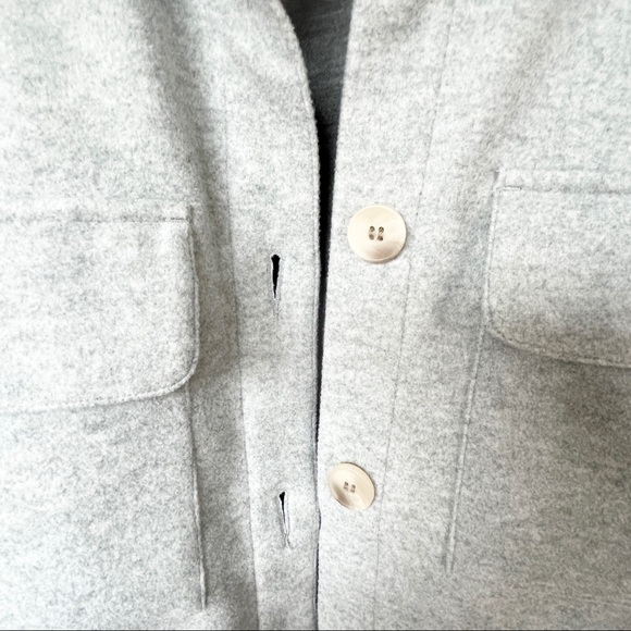 (NWT) H&M - spring light green melange shirt jacket / shacket (xs) - Picture 5 of 16